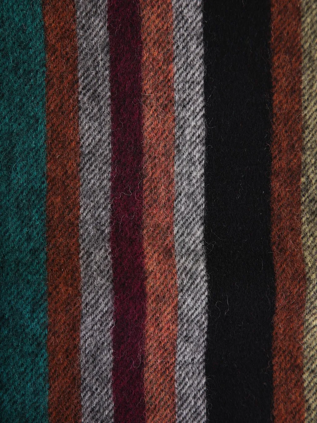 Paul Smith Striped Fringed Edge Scarf