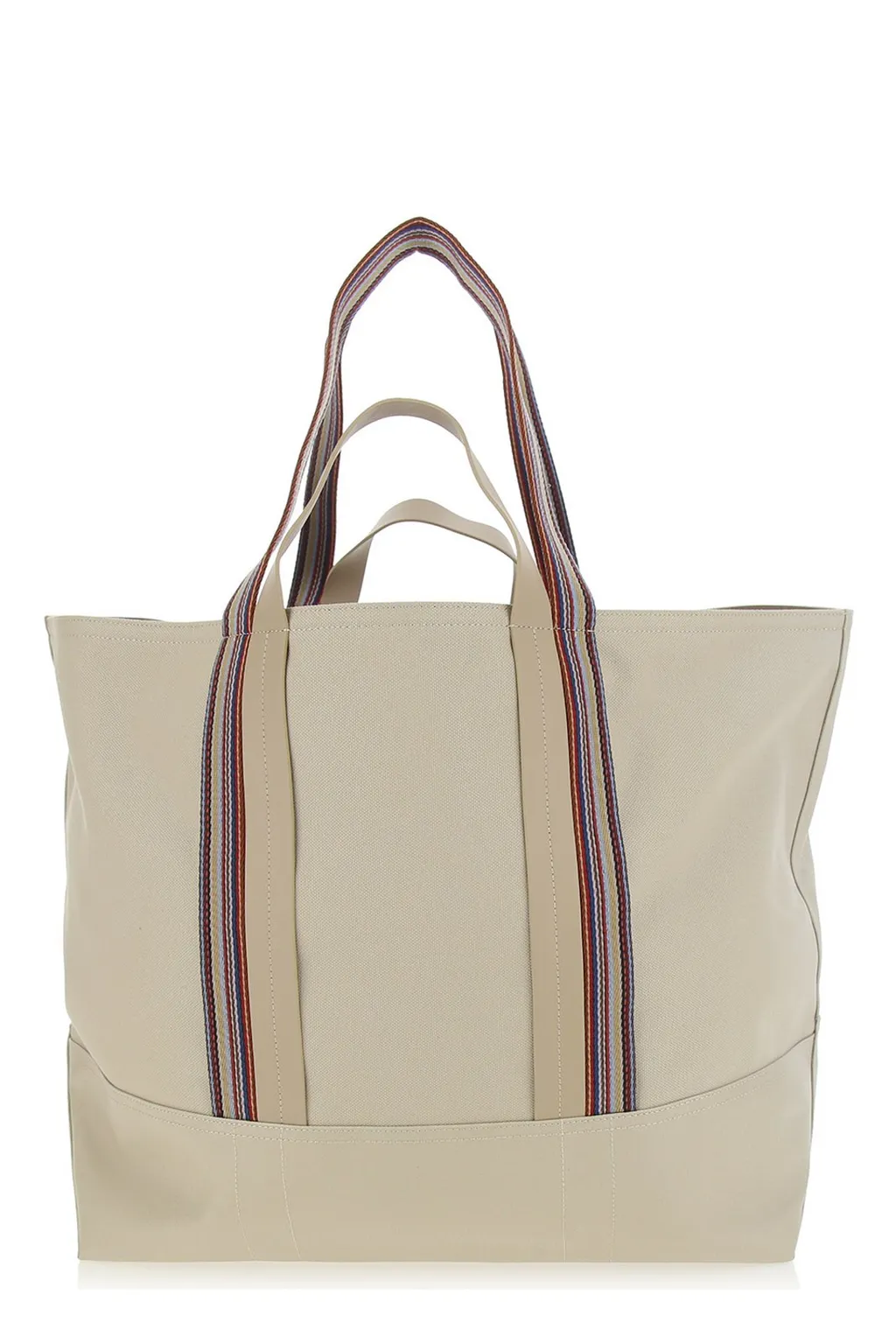 Paul Smith Logo Patch Stripe Detailed Tote Bag