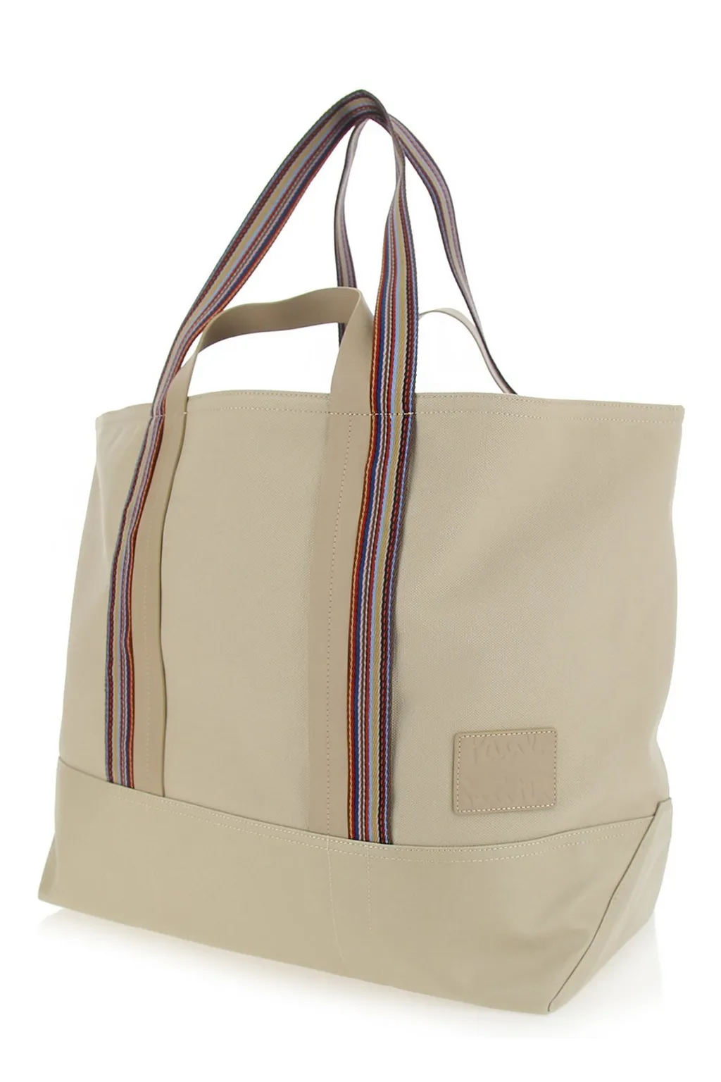 Paul Smith Logo Patch Stripe Detailed Tote Bag