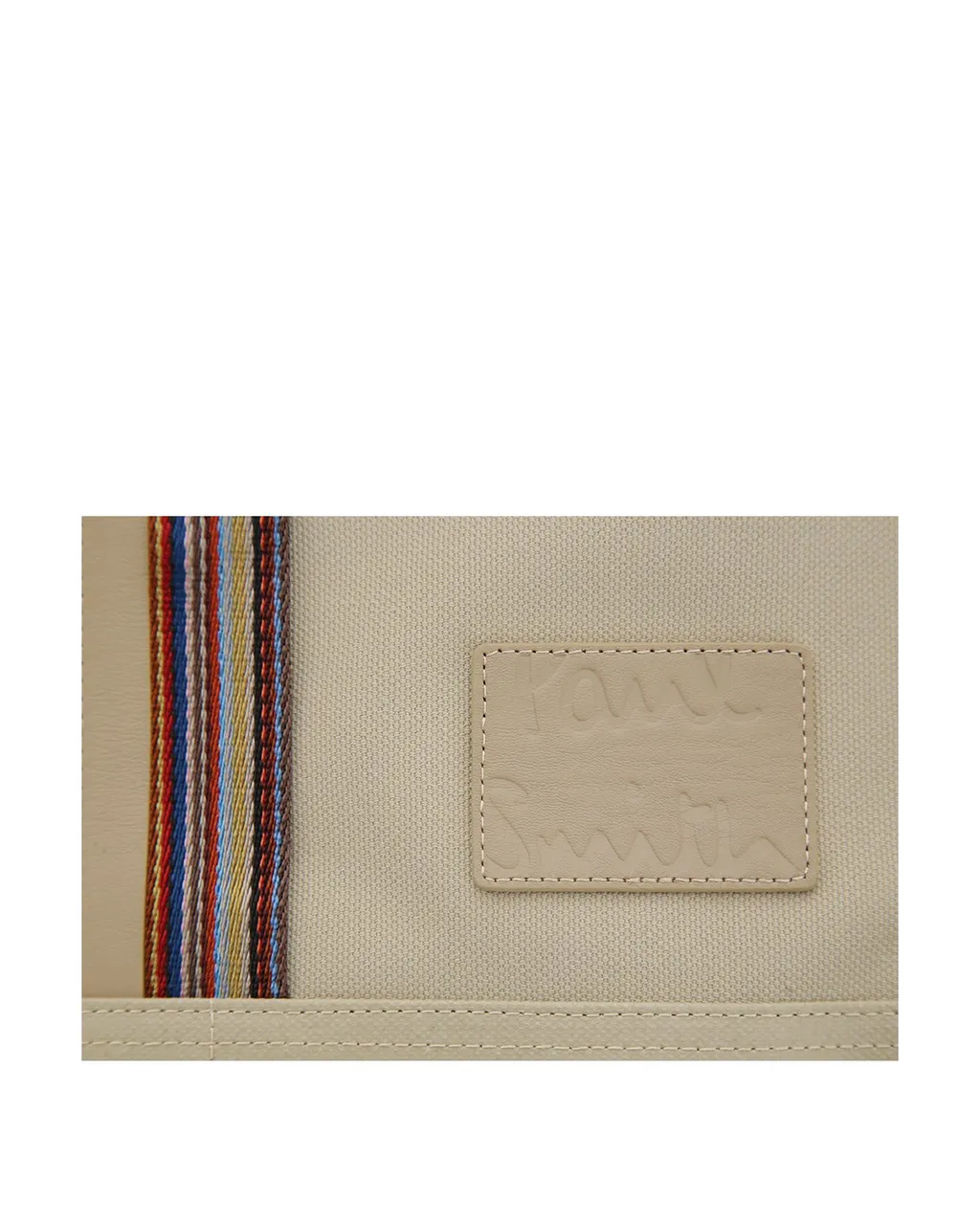 Paul Smith Logo Patch Stripe Detailed Tote Bag