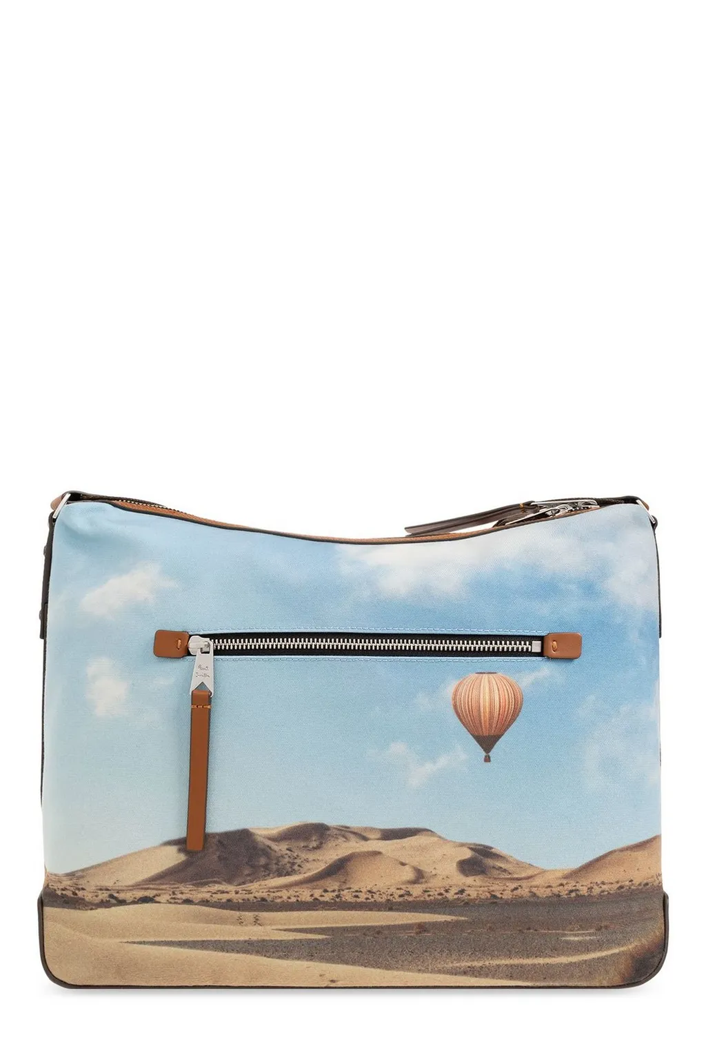 Paul Smith Logo Patch Zip-Up Messenger Bag