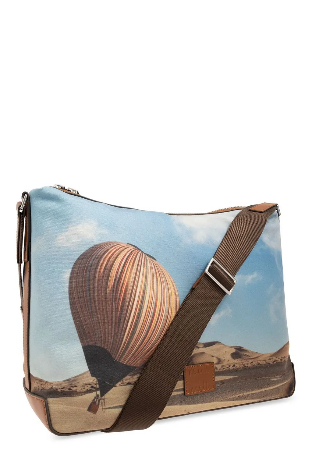 Paul Smith Logo Patch Zip-Up Messenger Bag