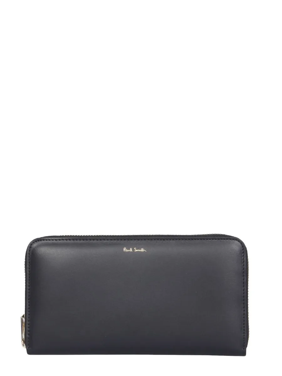 Paul Smith Logo Print Zip Around Wallet