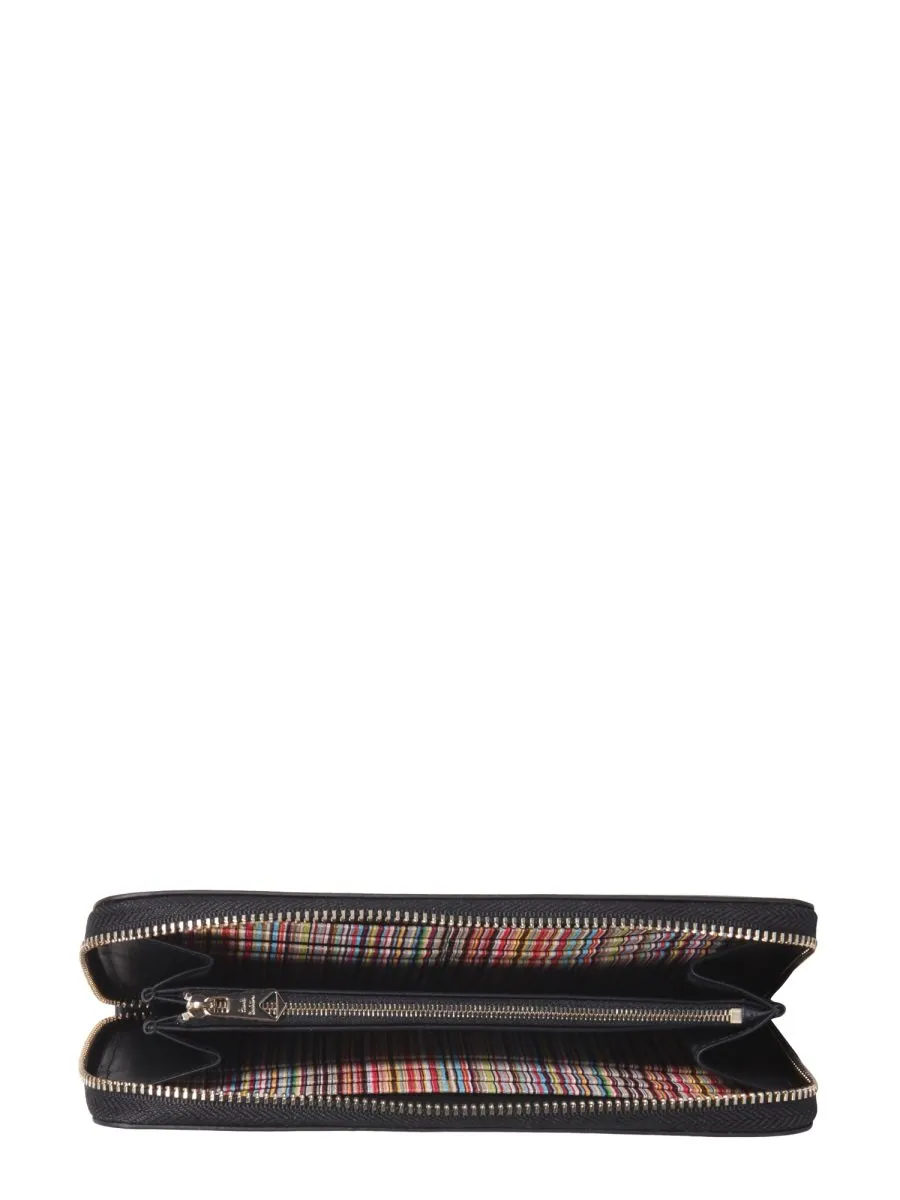 Paul Smith Logo Print Zip Around Wallet