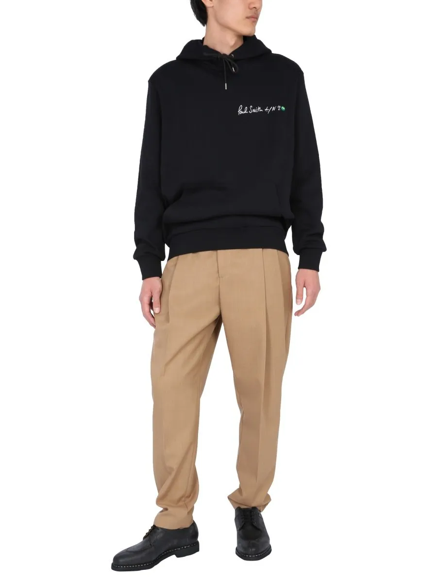 Paul Smith Logo Embroidered Drawstring Hoodie