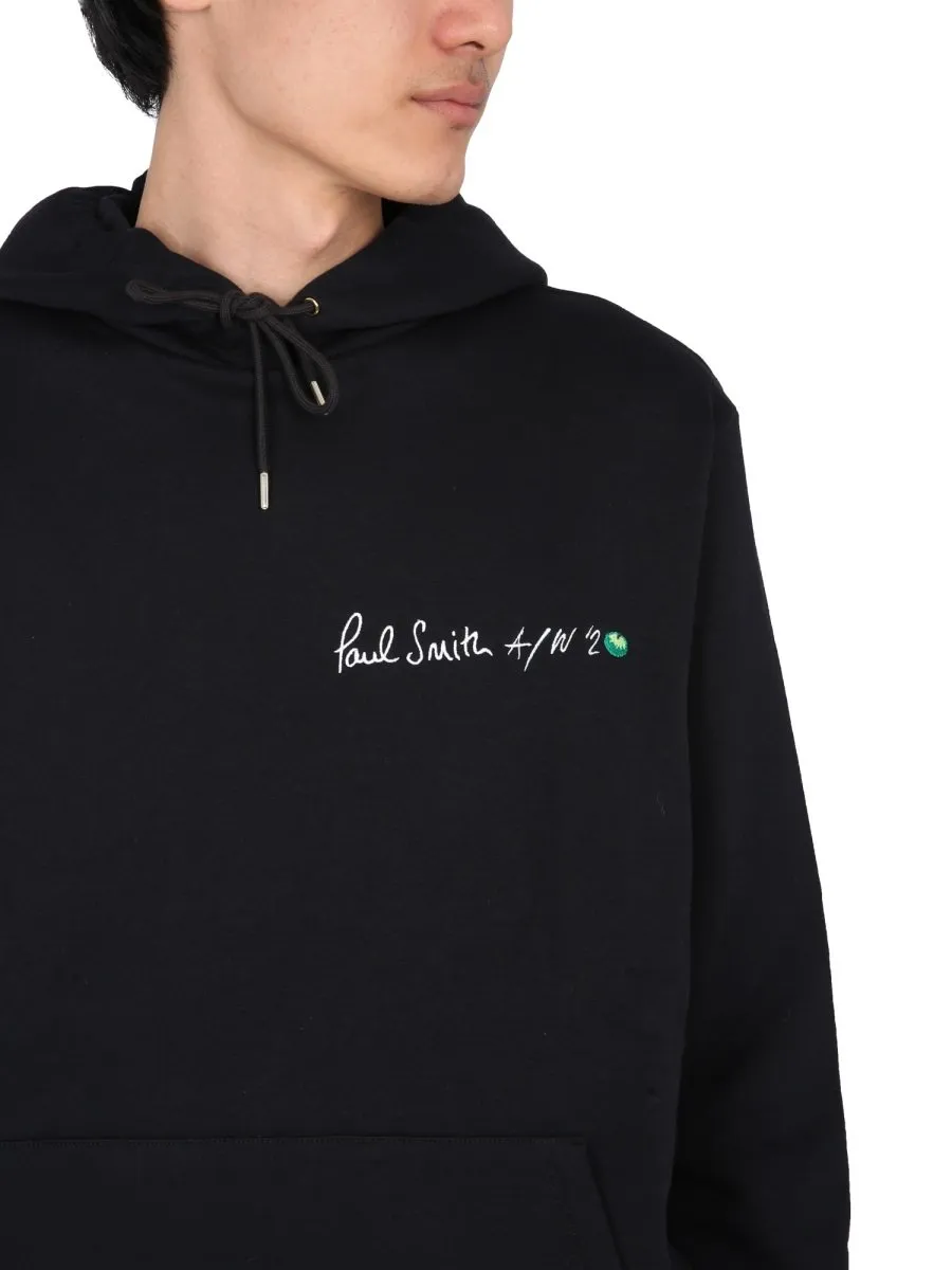 Paul Smith Logo Embroidered Drawstring Hoodie