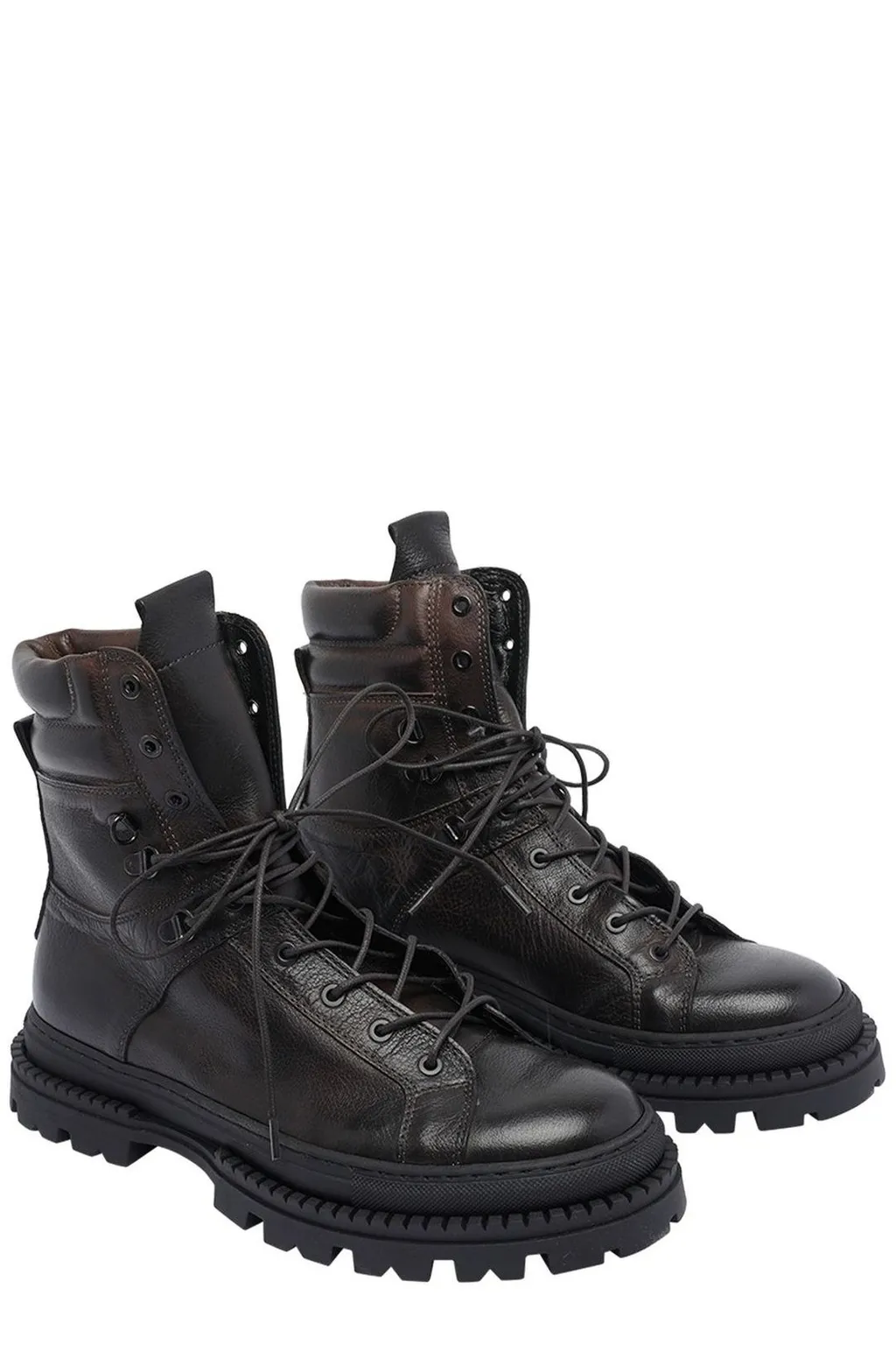 Pawelk's Lace-Up Round-Toe Boots