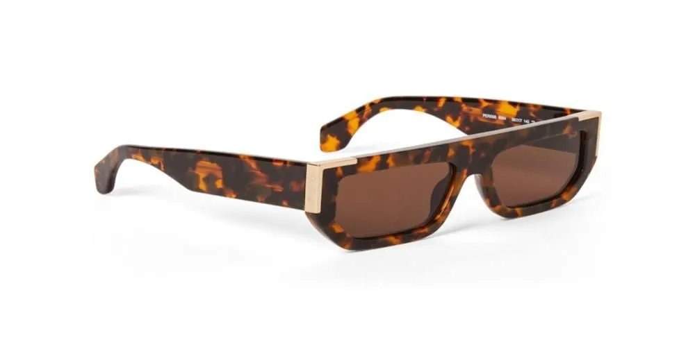 Palm Angels Eyewear Golden Rectangle Frame Sunglasses
