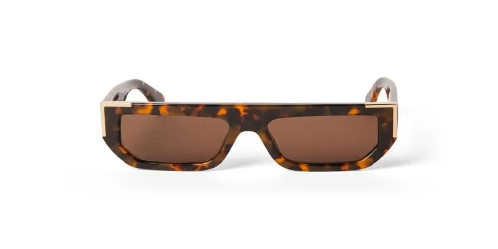 Palm Angels Eyewear Golden Rectangle Frame Sunglasses