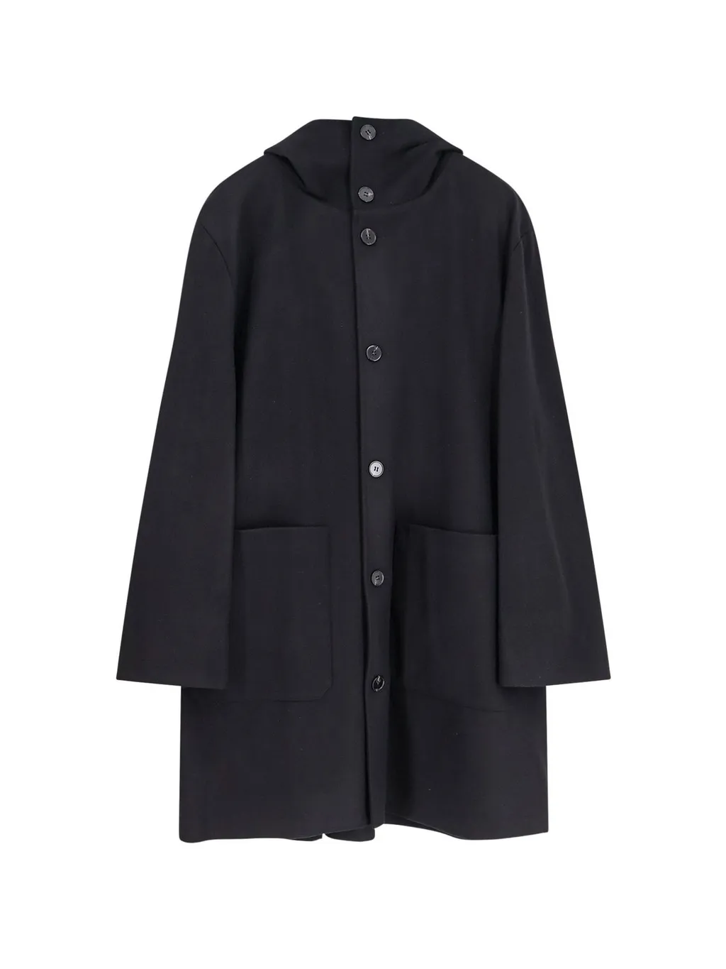 Paltò Hooded High Collar Coat