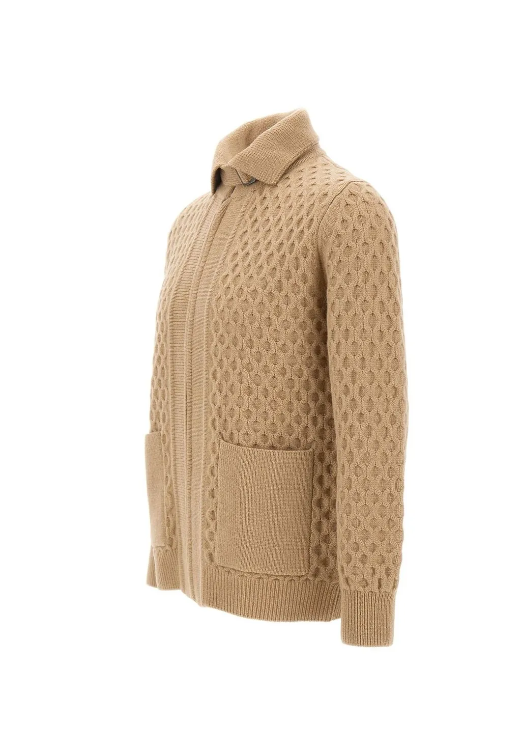 Paolo Pecora Cable Knit Zip Sweater