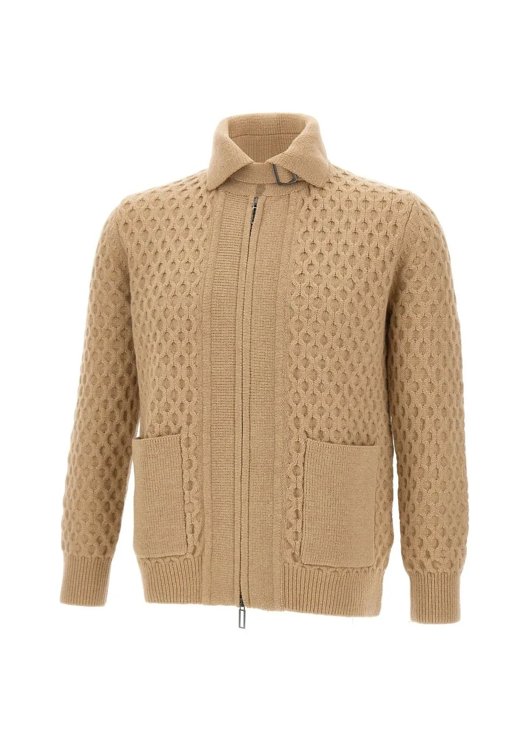 Paolo Pecora Cable Knit Zip Sweater