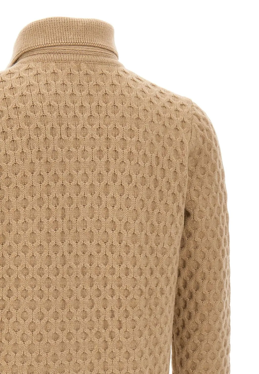 Paolo Pecora Cable Knit Zip Sweater