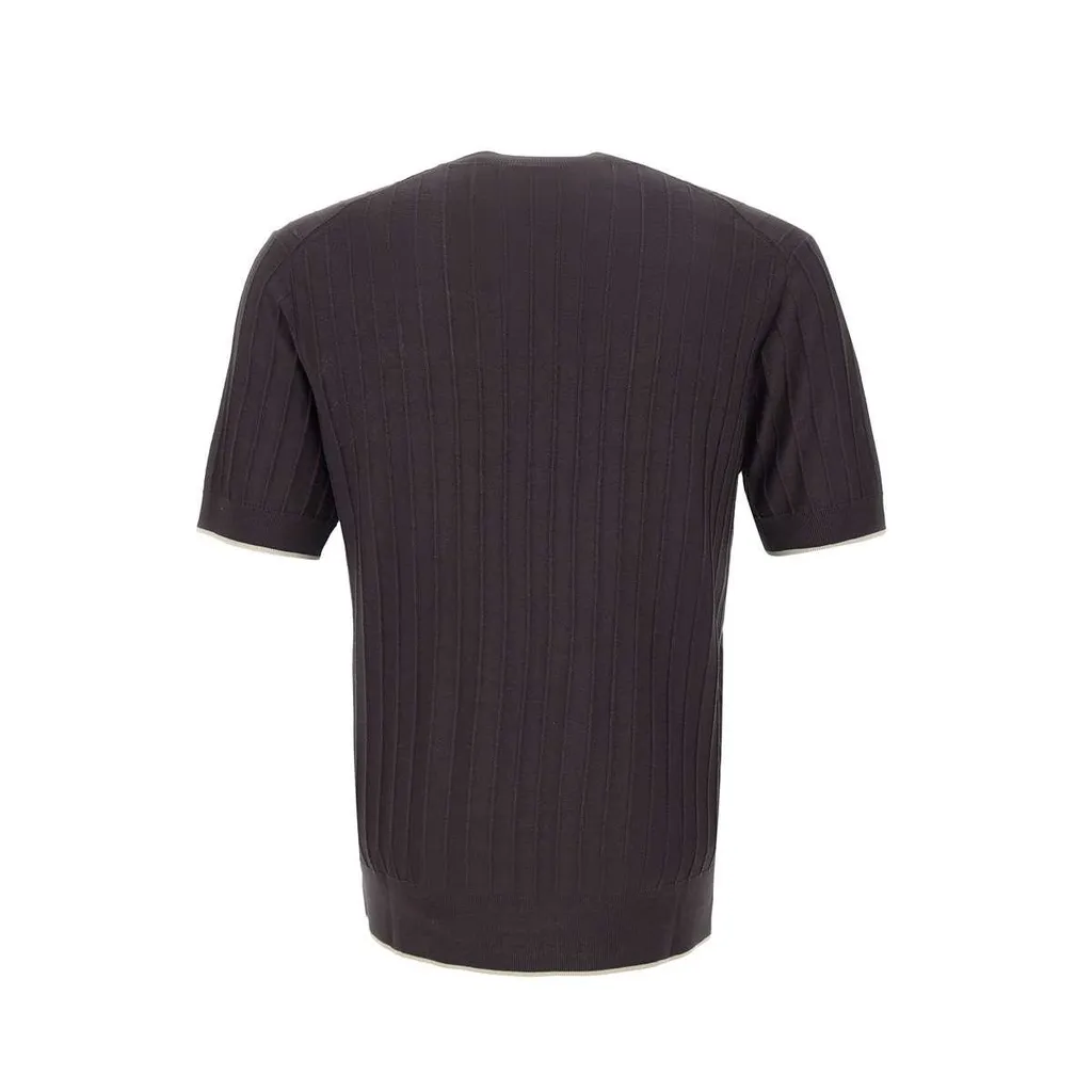 Paolo Pecora Ribbed Crew Neck T-Shirt
