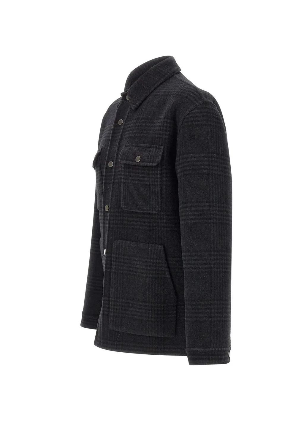Paolo Pecora Micro Check Wool Jacket