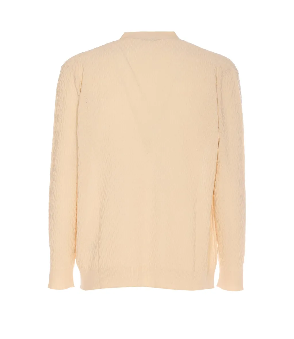 Paolo Pecora Textured Cardigan Sweater