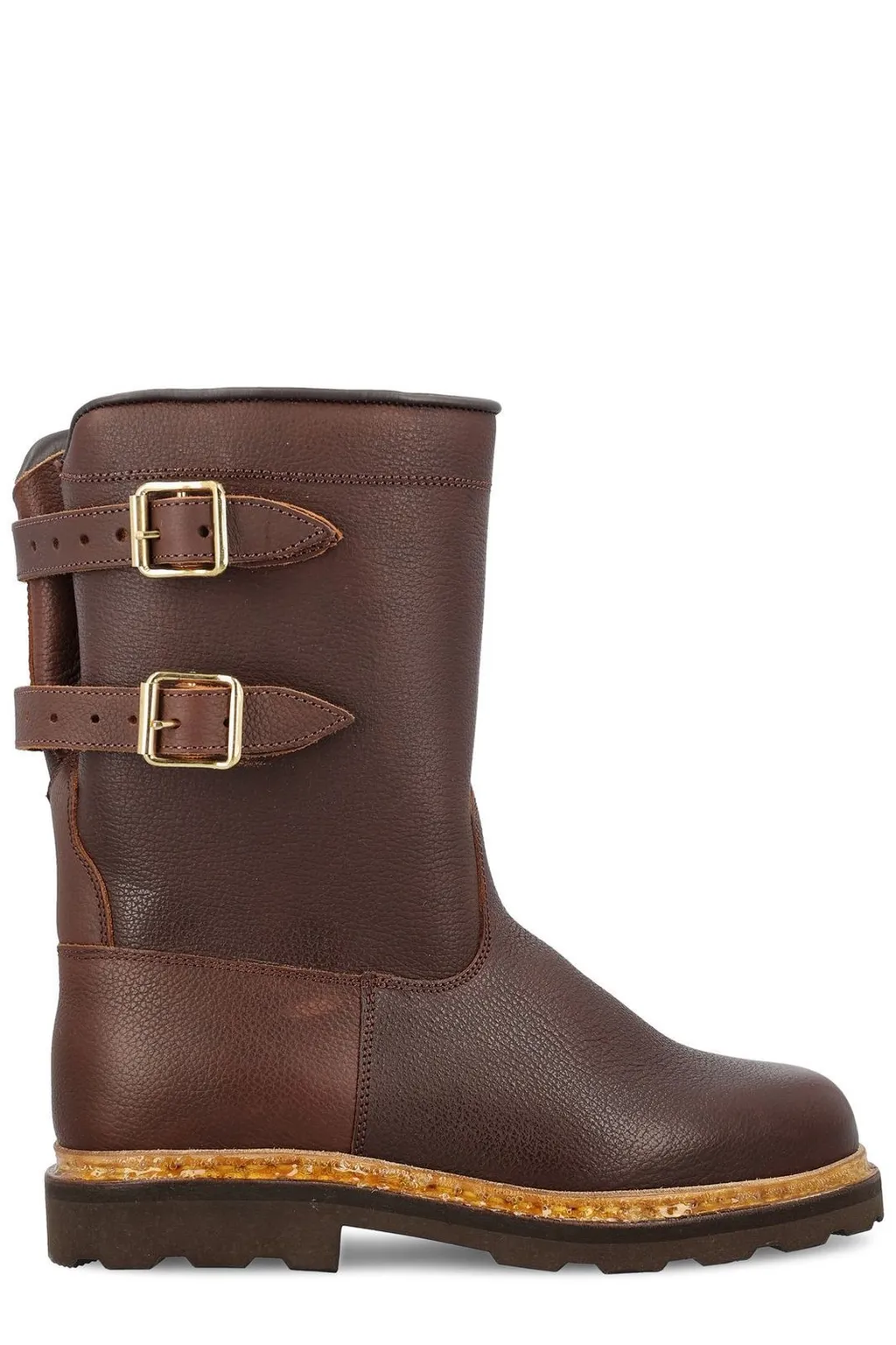 Paraboot Double-Buckled Round Toe Boots
