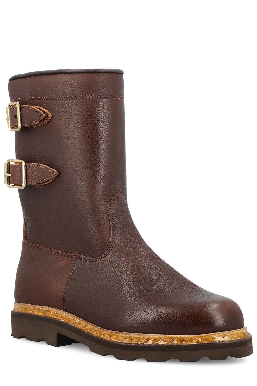 Paraboot Double-Buckled Round Toe Boots