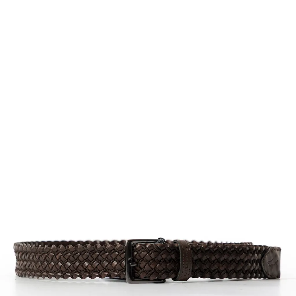 Paul & Shark Leather Trimmed Elastic Belt