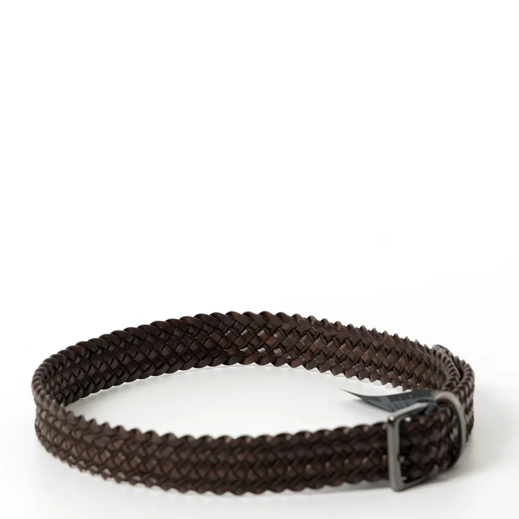 Paul & Shark Leather Trimmed Elastic Belt