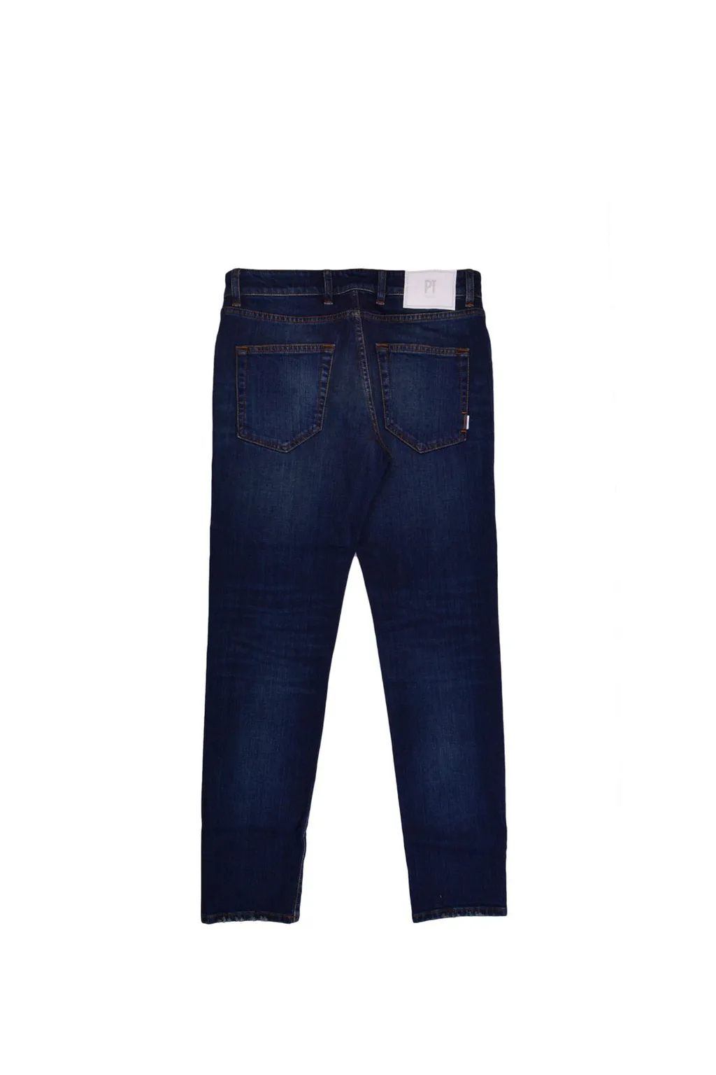 Pt Torino Logo-Patch Washed Slim-Cut Jeans