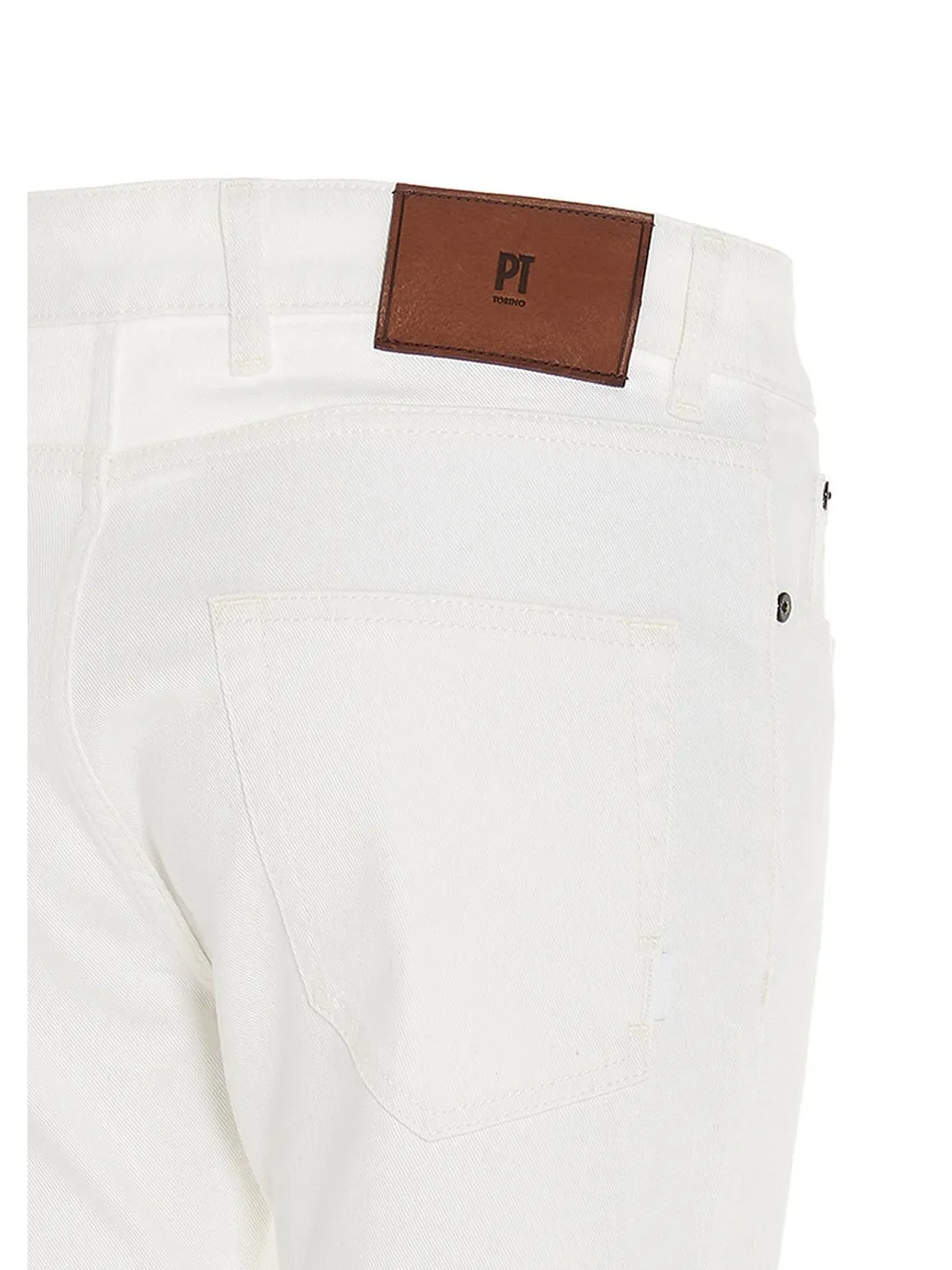 Pt Torino Logo Patch Slim-Fit Jeans