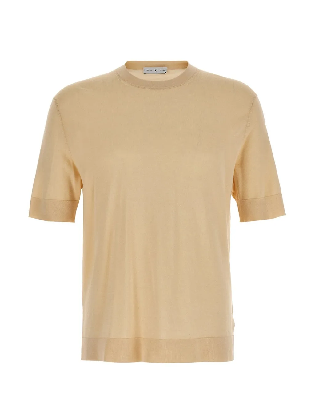 Pt Torino Short-Sleeved Crewneck Knitted T-Shirt