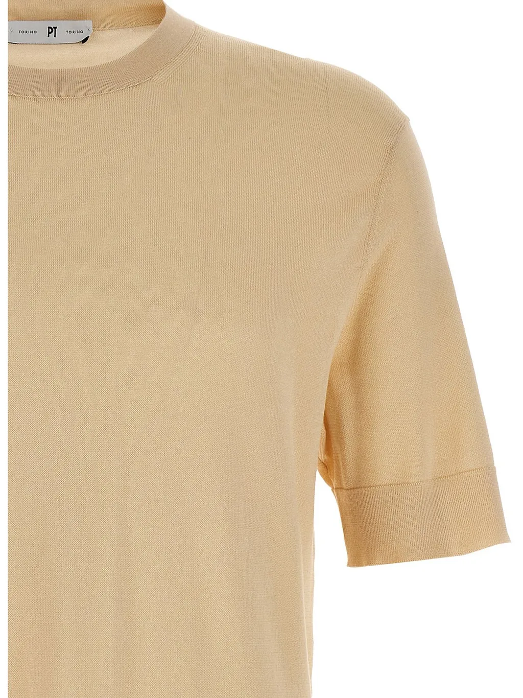Pt Torino Short-Sleeved Crewneck Knitted T-Shirt