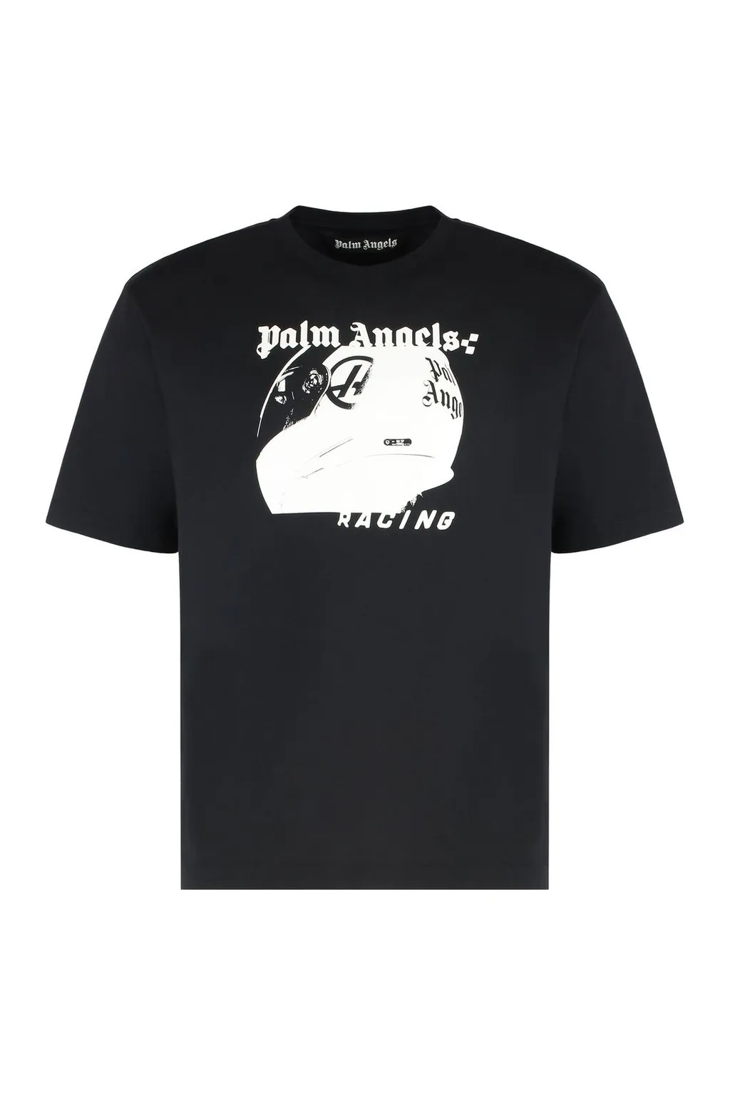 Palm Angels Racing Helmet Crewneck T-Shirt