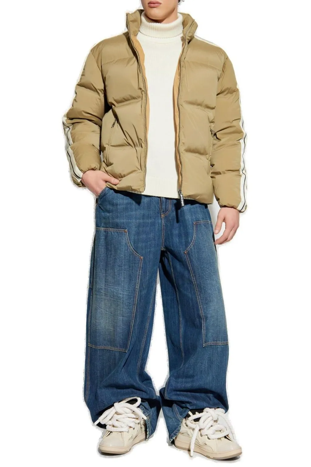 Palm Angels Stand-Up Collar Down Jacket