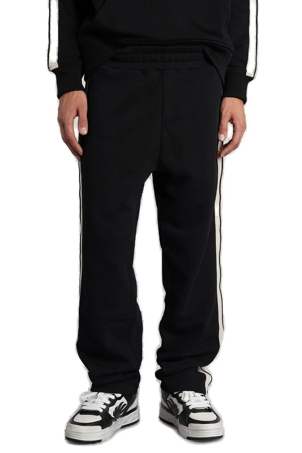 Palm Angels Curved Logo Printed Track Pants