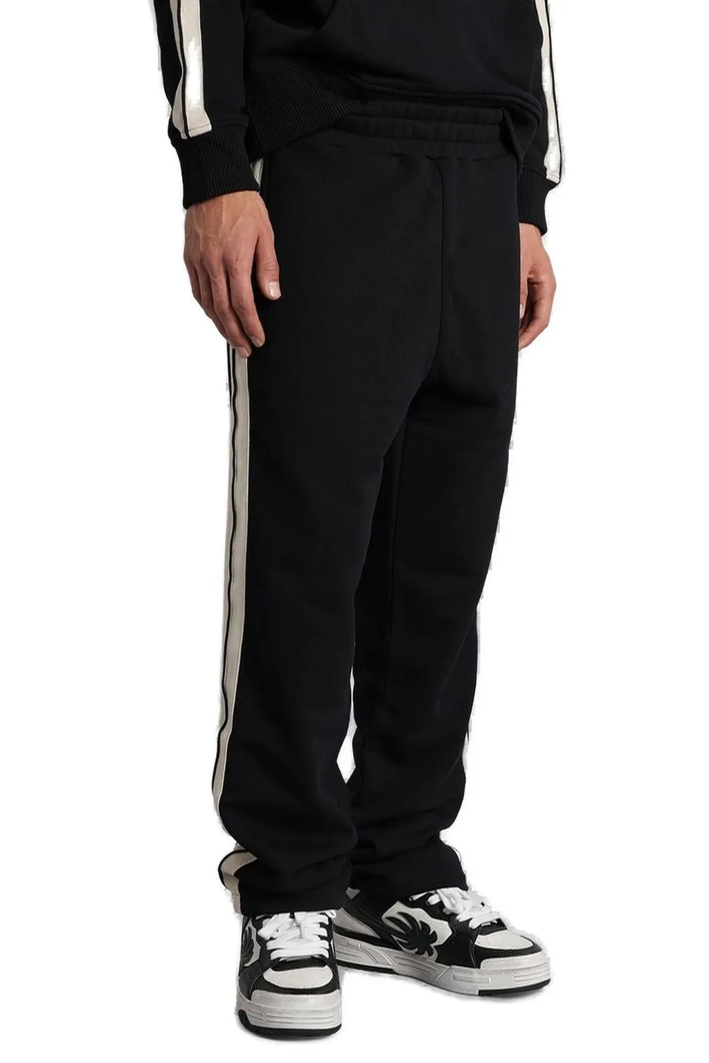 Palm Angels Curved Logo Printed Track Pants