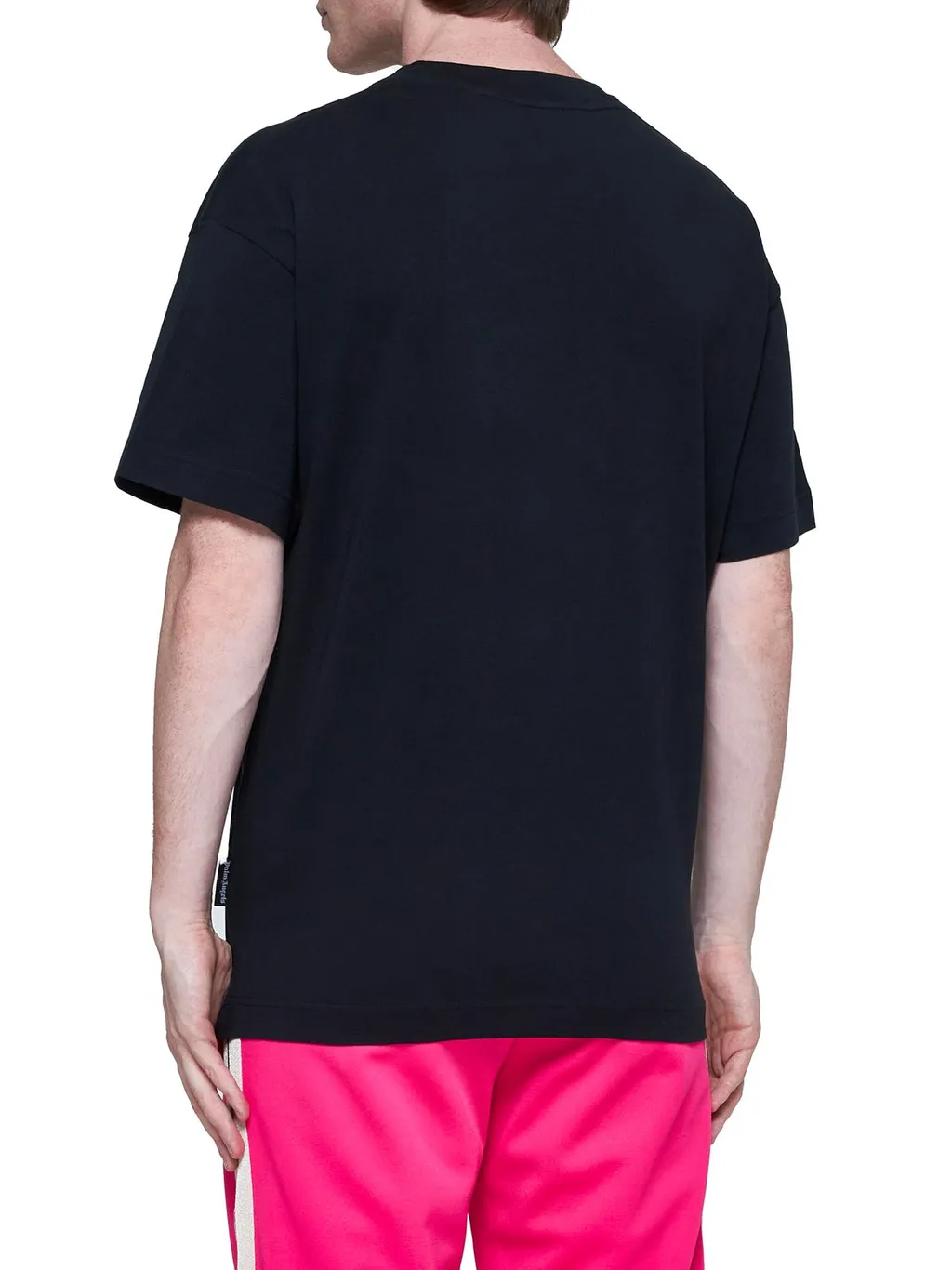 Palm Angels Gothic Logo Printed Crewneck T-Shirt
