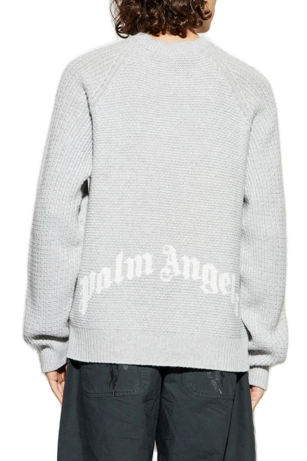 Palm Angels Curved Logo Knitted Jumper