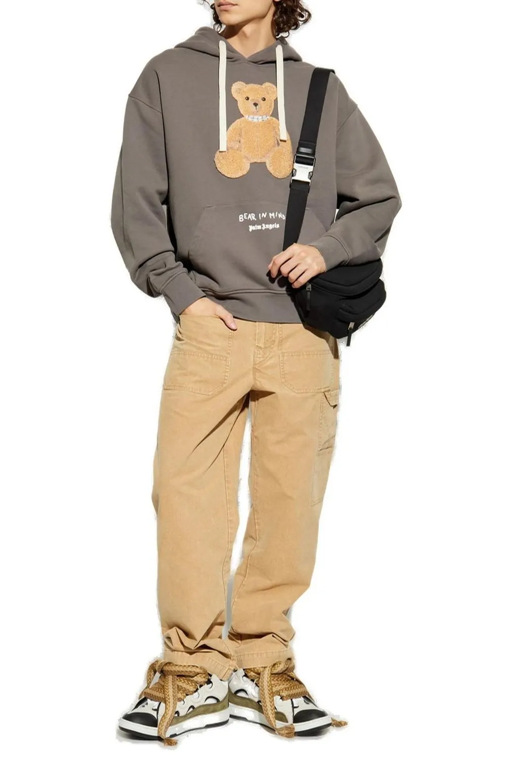 Palm Angels Teddy Bear Motif Hoodie