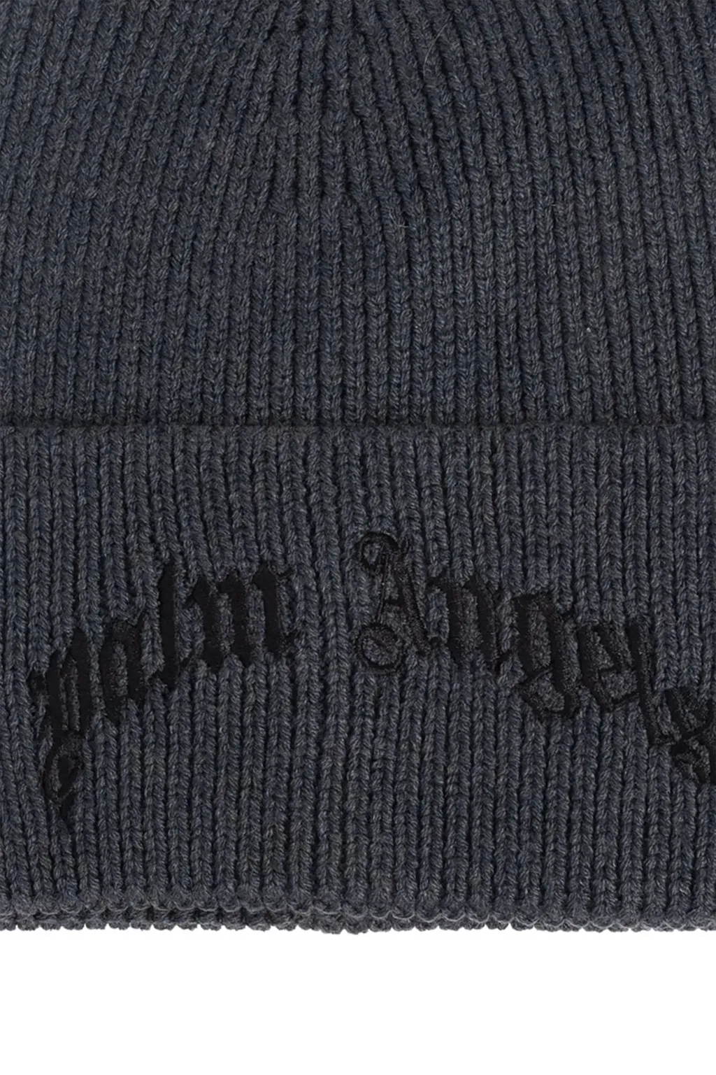 Palm Angels Logo Embroidered Knitted Beanie