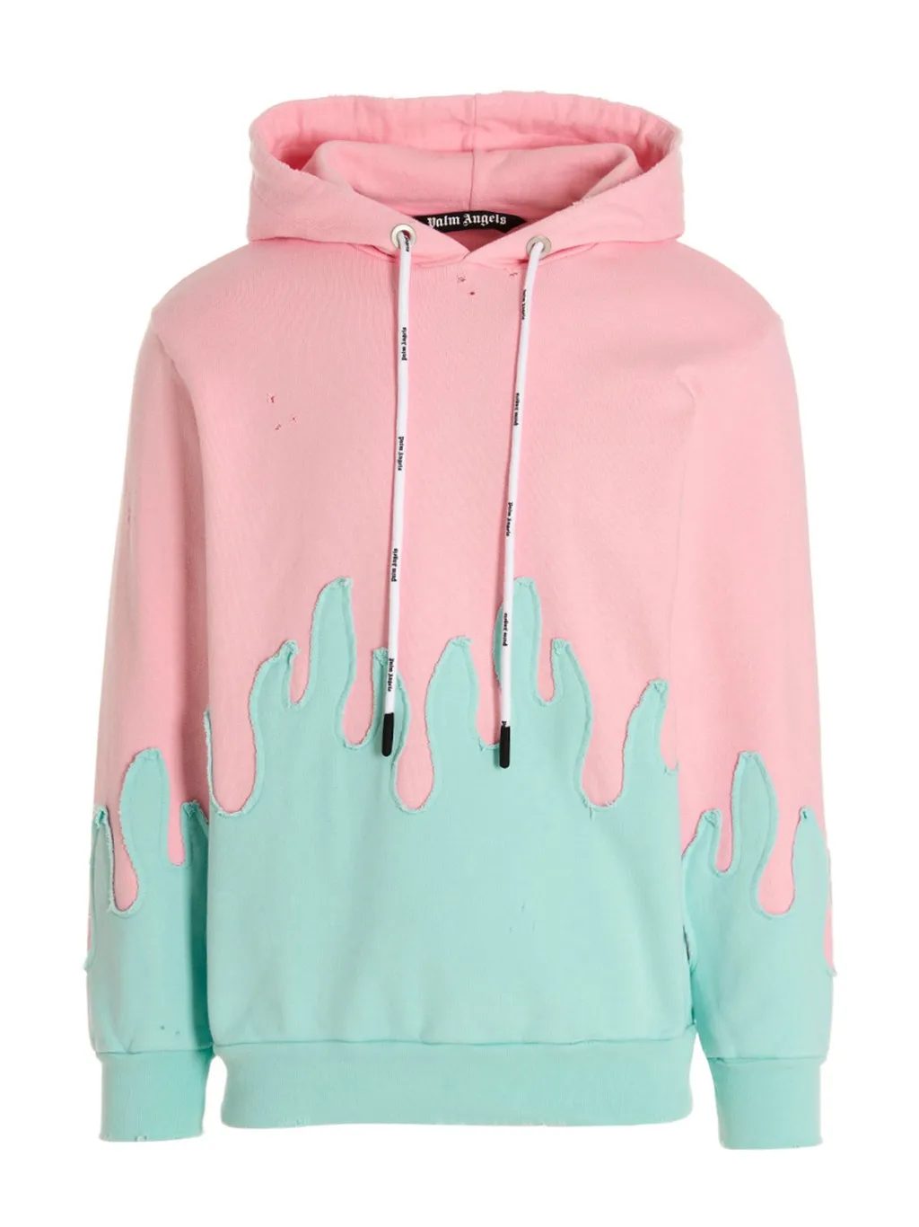 Palm Angels Layered Flames Long-Sleeved Hoodie