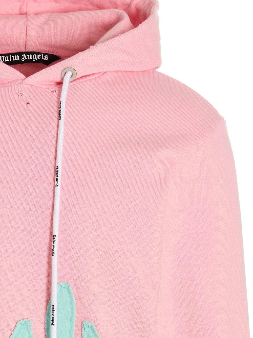 Palm Angels Layered Flames Long-Sleeved Hoodie