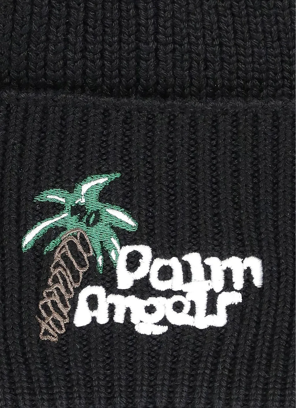 Palm Angels Logo Embroidered Knit Beanie