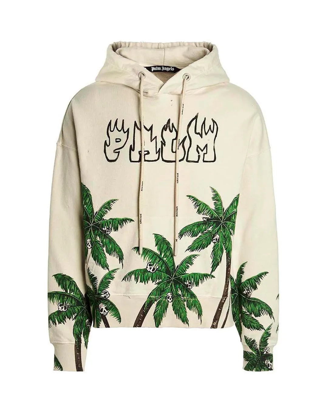 Palm Angels Palm Printed Drawstring Hoodie