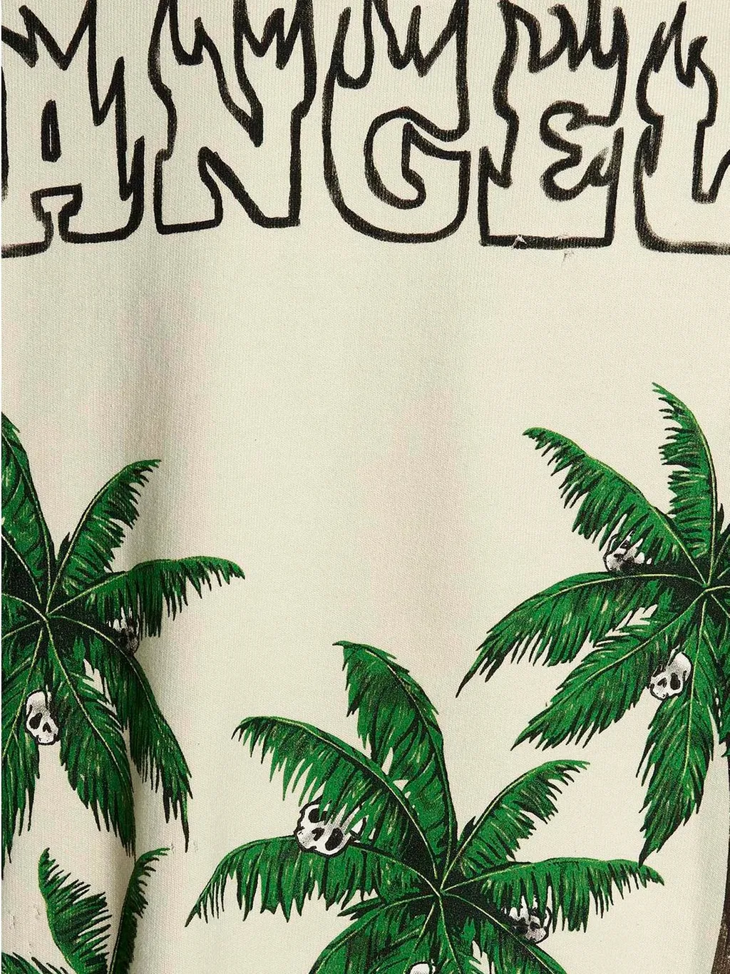 Palm Angels Palm Printed Drawstring Hoodie