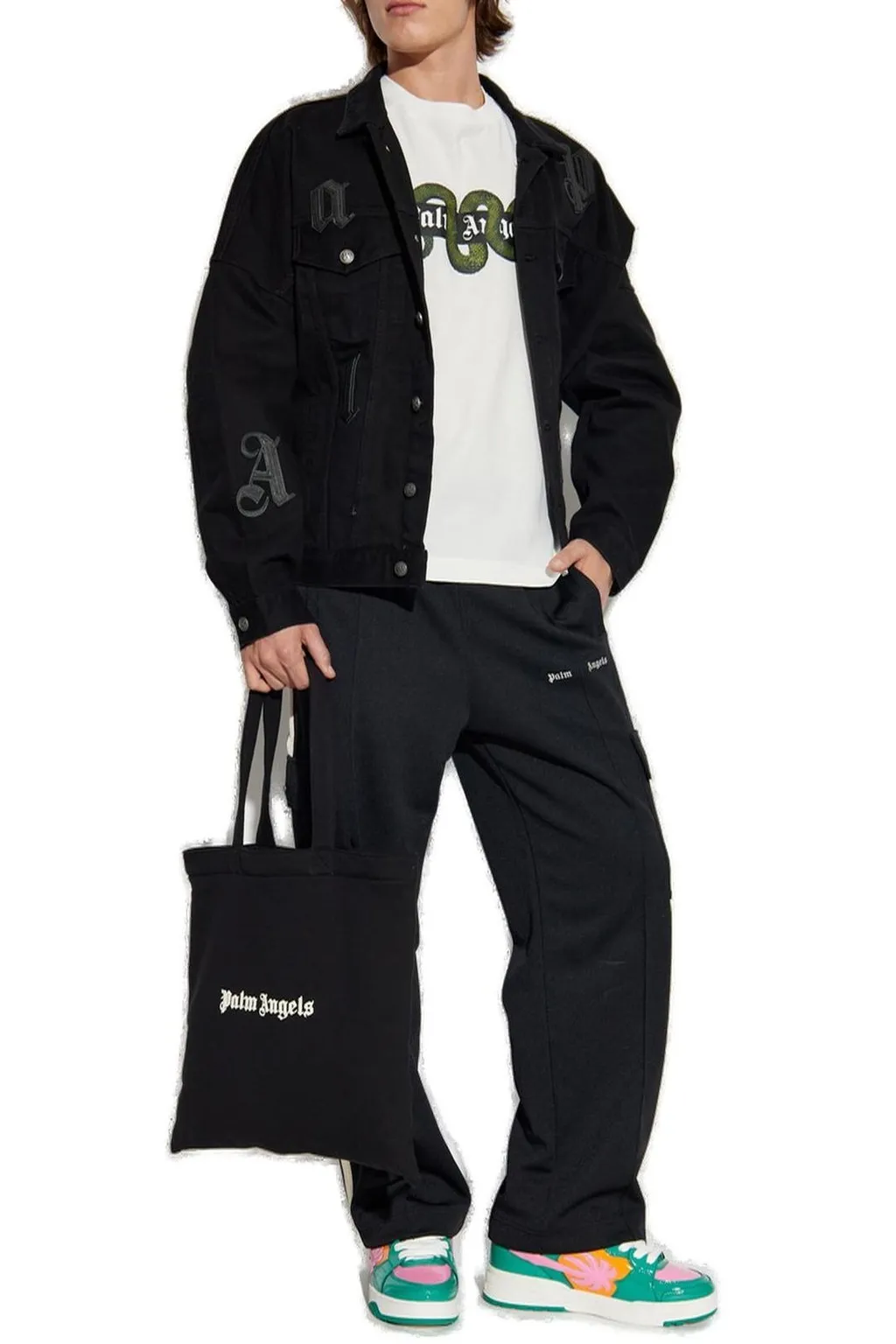 Palm Angels Logo Patch Denim Jacket