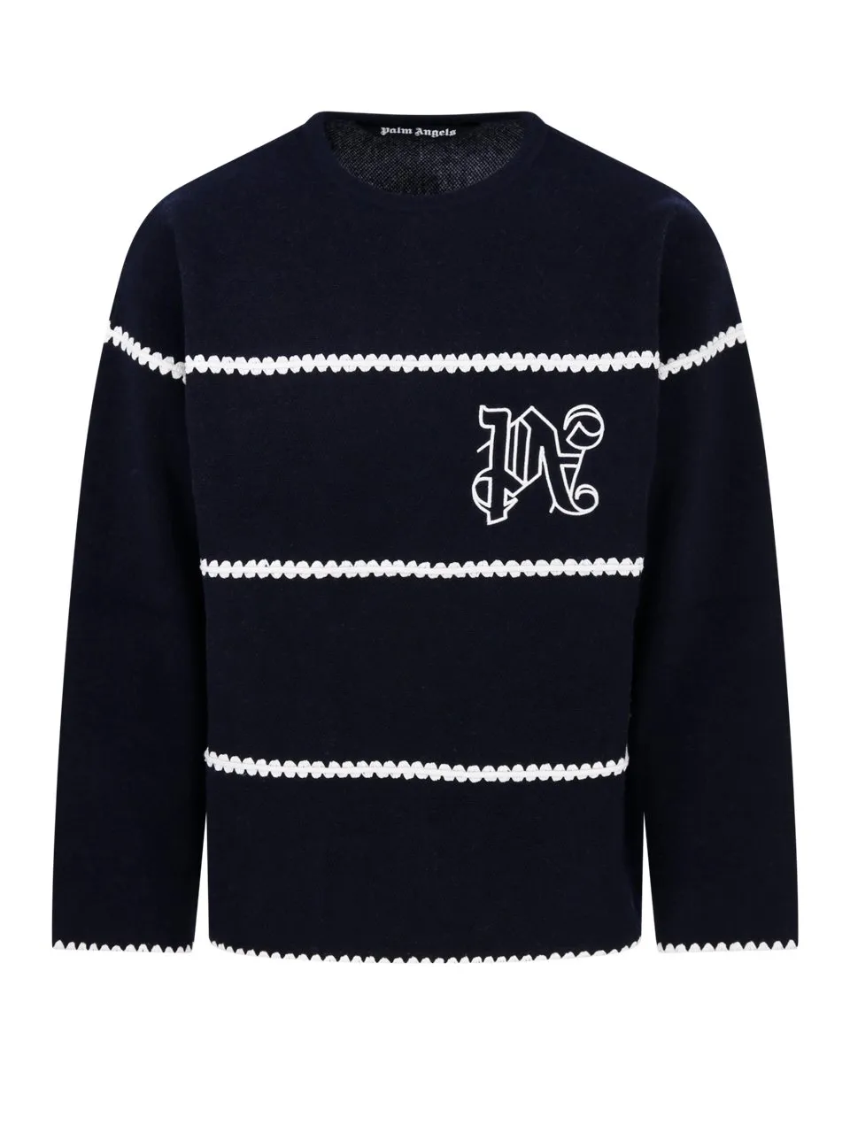 Palm Angels Logo Intarsia-Knit Jumper