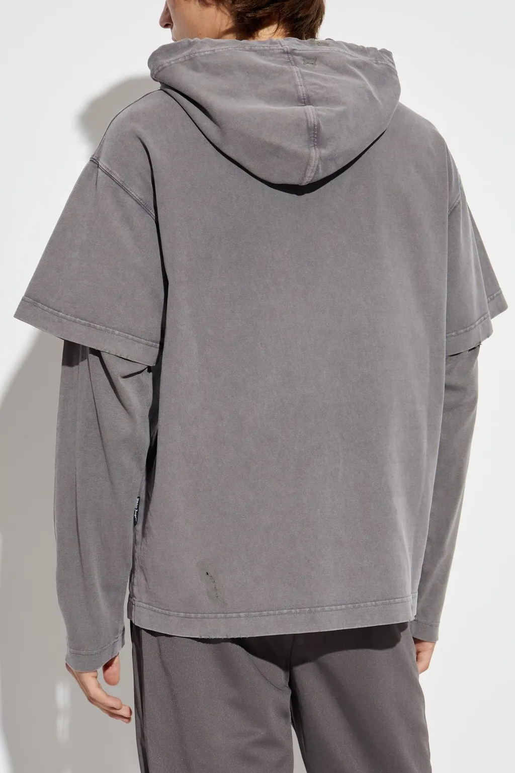 Palm Angels Layered Drawstring Hoodie