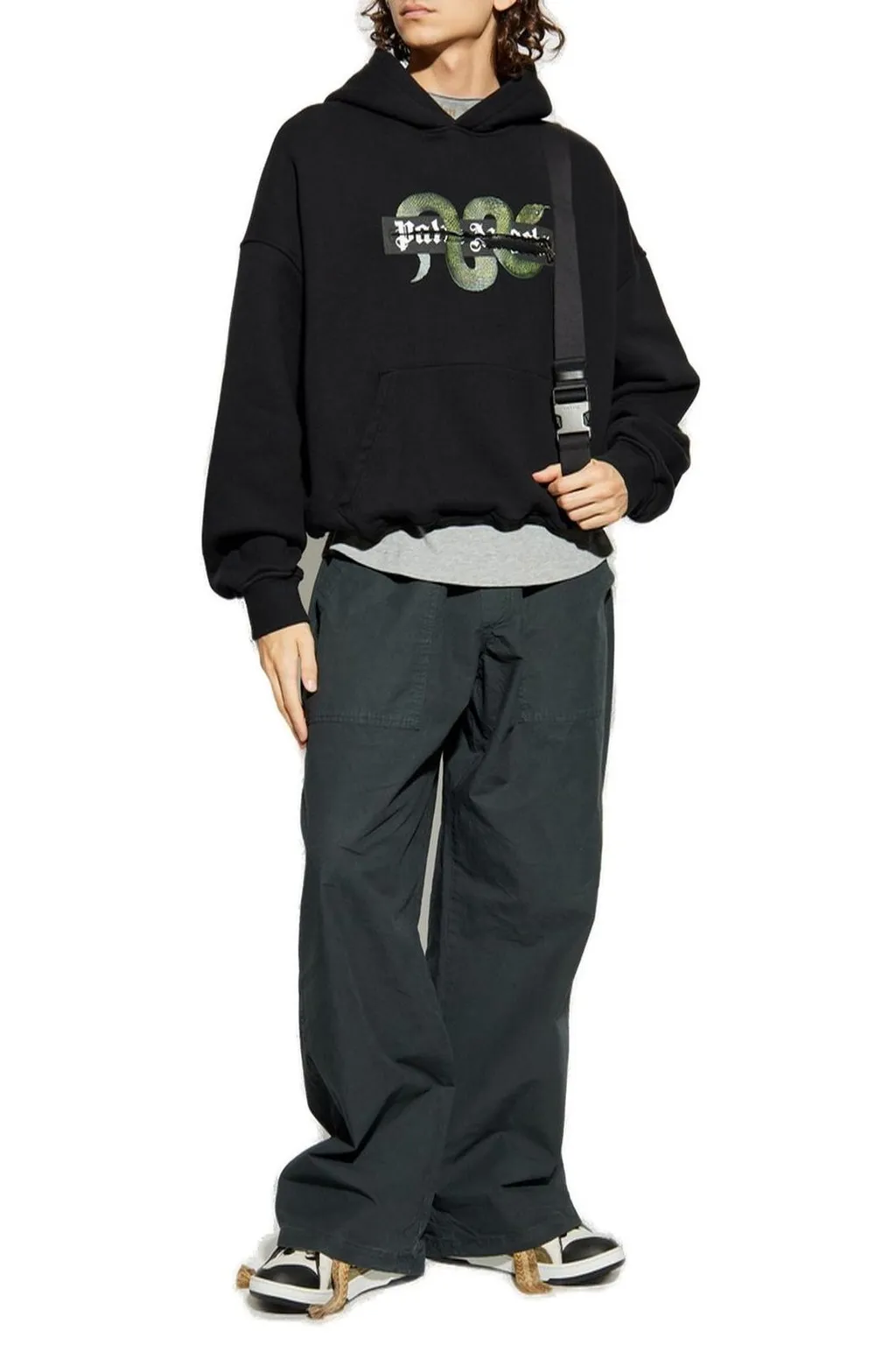 Palm Angels Snake Zip Box Hoodie