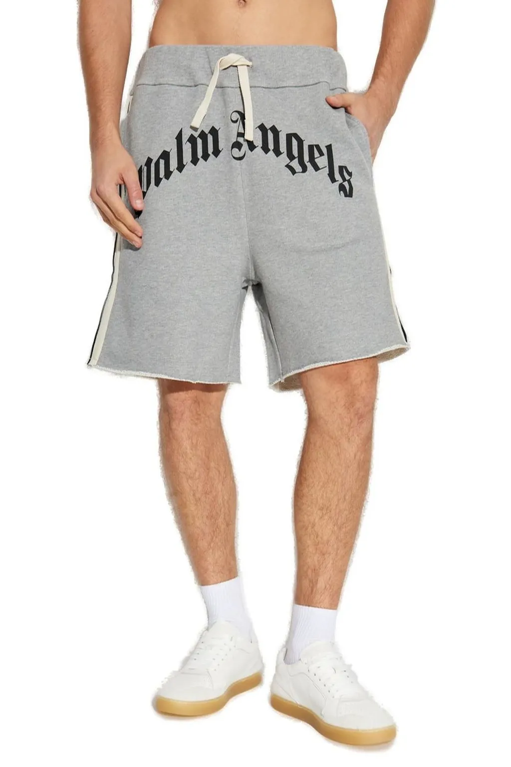 Palm Angels Curved Logo Printed Shorts