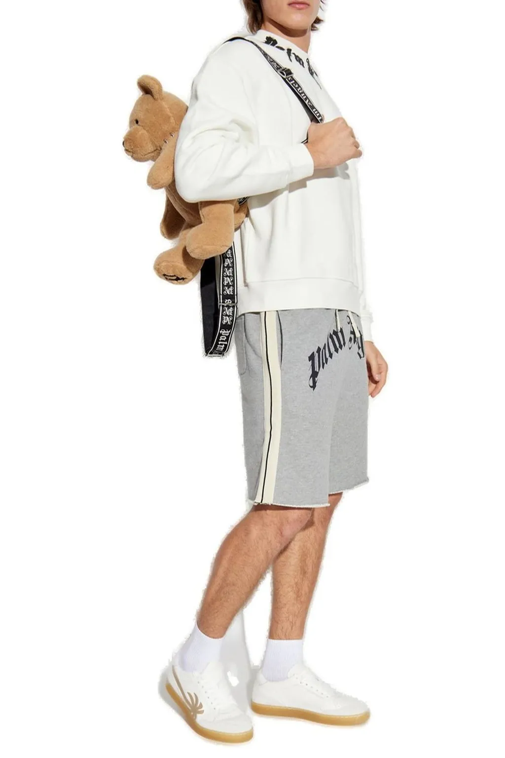 Palm Angels Curved Logo Printed Shorts