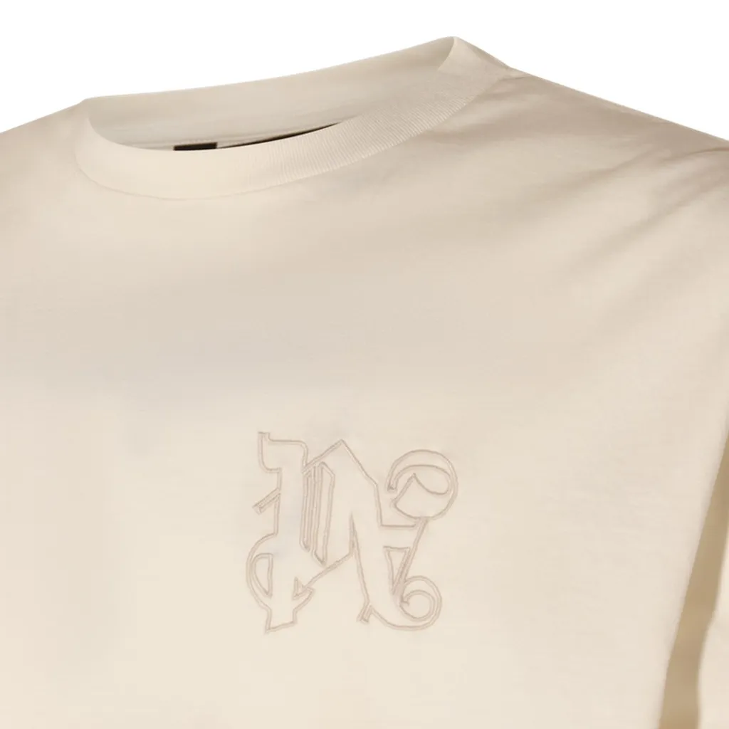 Palm Angels Monogram Embroidered Crewneck T-Shirt