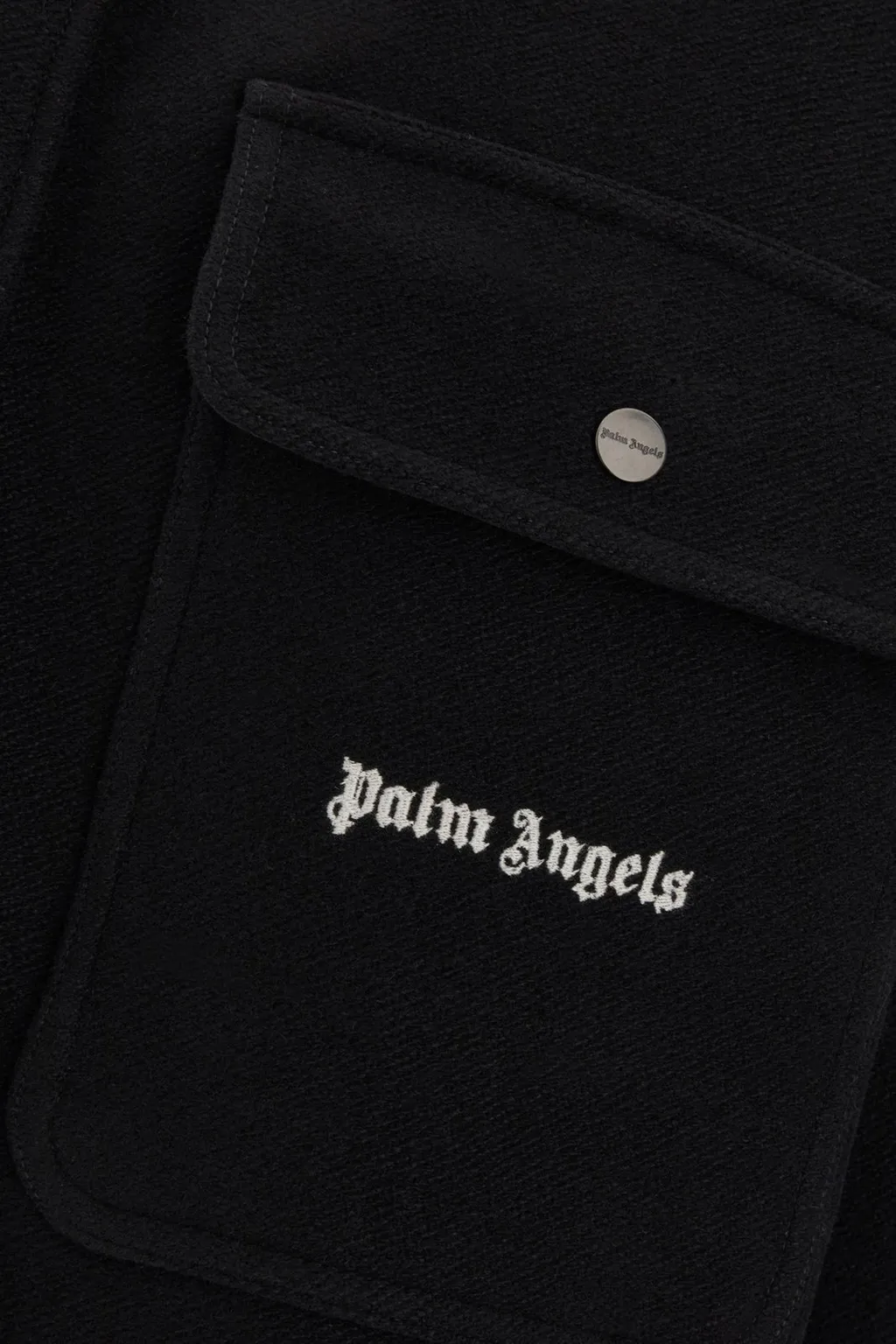 Palm Angels Logo-Embroidered Twill Overshirt