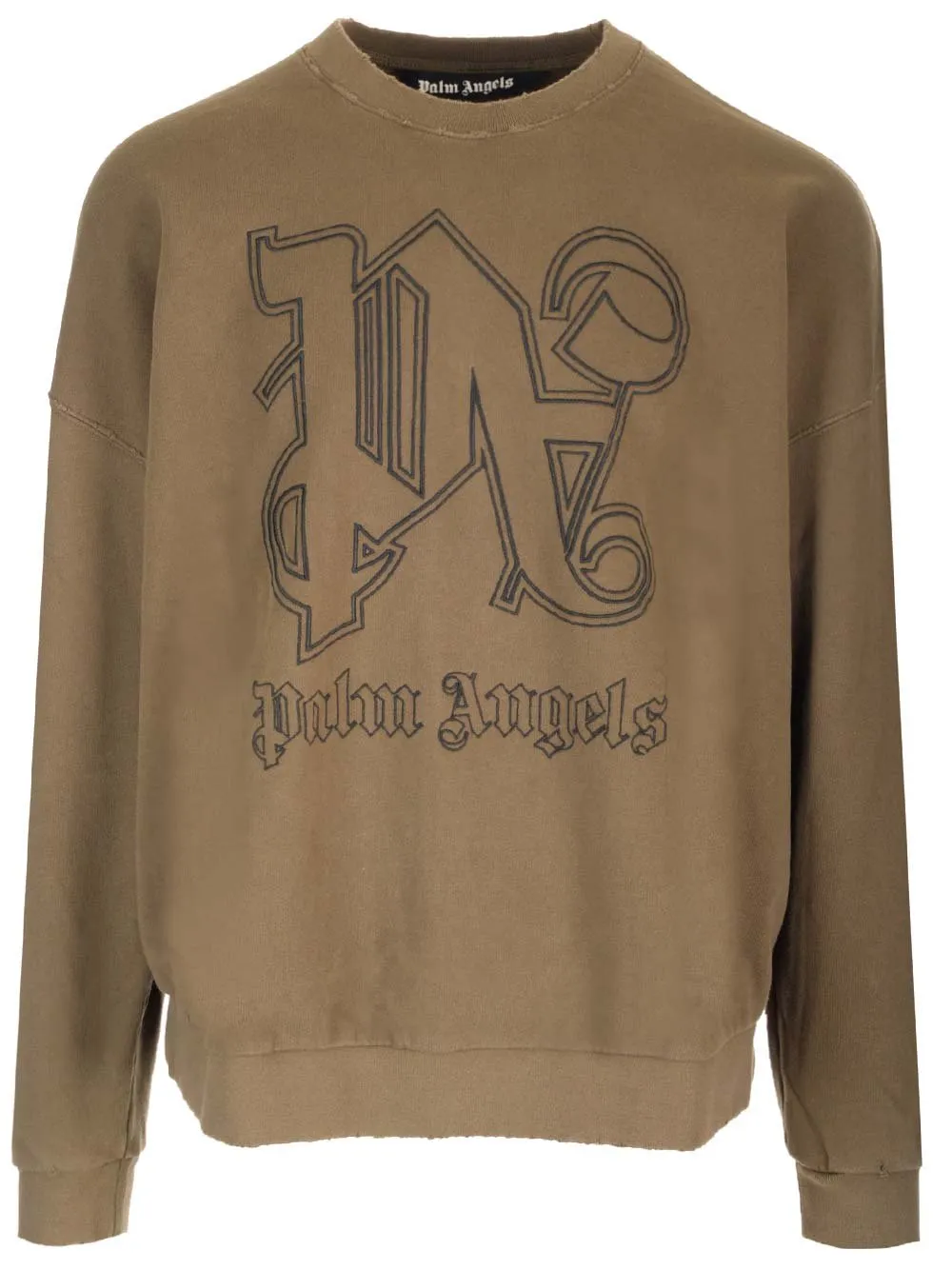 Palm Angels Logo Embroidered Crewneck Sweatshirt